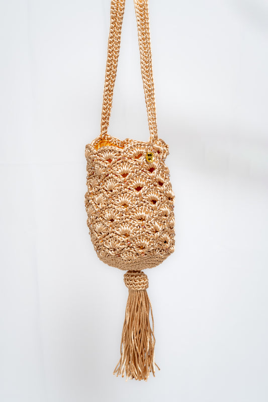 Mochila tejido piña beige AVA